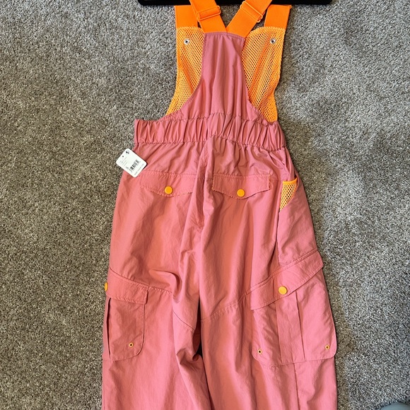 NWT free people pink and orange overalls - Picture 12 of 15